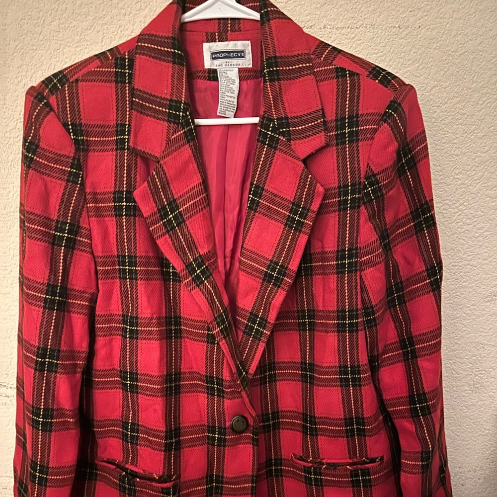 Vintage plaid blazer size 14